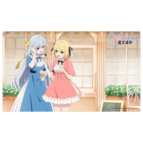 『転生王女と天才令嬢の魔法革命』描き下ろしラバーマット (アニスフィア&ユフィリア/街歩き)